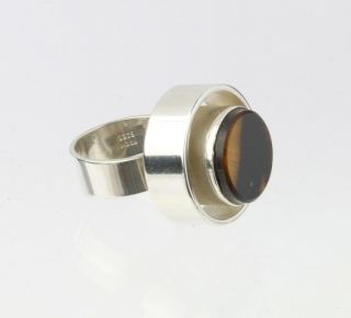 Danish Sterling Silver Ring Designed And Made By N.  E.  From.