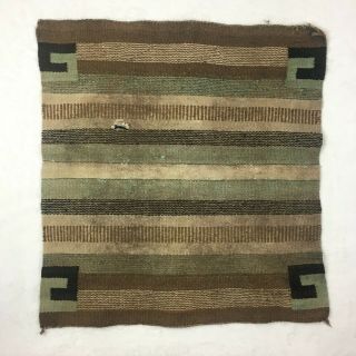 Vintage Navajo Wool Saddle Blanket Rug Weaving Native American 31.  5 " X 29.  5 "