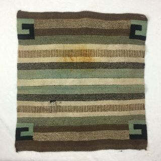 Vintage Navajo Wool Saddle Blanket Rug Weaving Native American 31.  5 