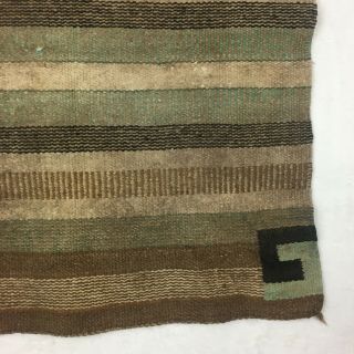 Vintage Navajo Wool Saddle Blanket Rug Weaving Native American 31.  5 