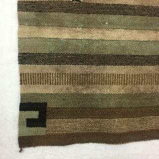 Vintage Navajo Wool Saddle Blanket Rug Weaving Native American 31.  5 