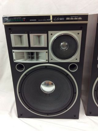 Vintage Pioneer CS - 903 Floor Standing Hi - Fi Tower Speakers 15” 3