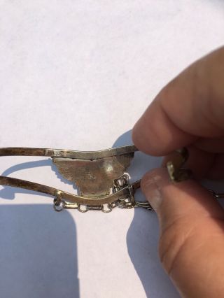 Vintage Navajo Sterling Silver Turquoise Slave Cuff Bracelet & Ring Size 7 8