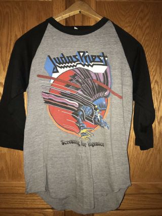 Vintage 80s Judas Priest Screaming For Vengeance Tour 82 - 83 Concert Tee Shirt S