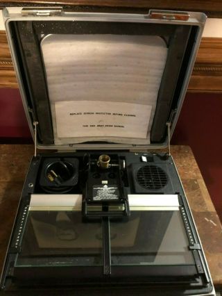 Micro Design Portable Ii Microfilm Microfiche Projector/reader Briefcase Vintage