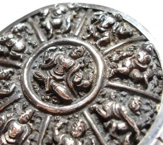 Large Antique Victorian Anglo Indian Silver Brooch