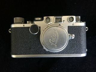 Vintage Leica Iif 1951 35mm Camera,  Leitz Elmar F=5cm Lens Red Dial