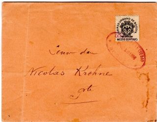 Colombia - Local - Bogota City - Urban Mail - 1/2c Cover - 1896 - Very Rare
