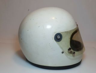 Vintage 60’s or 1970 BELL - TOPTEX inc.  STAR Helmet SIZE 7 1/2 WHITE 10