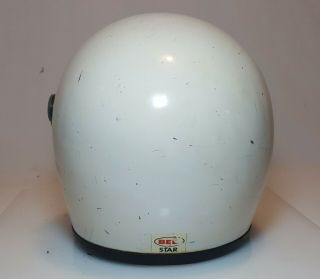 Vintage 60’s or 1970 BELL - TOPTEX inc.  STAR Helmet SIZE 7 1/2 WHITE 2