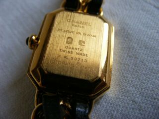 vintage iconic CHANEL 1987 ladies gold plated quartz watch - order 9