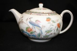 Vintage Wedgwood Kutani Crane 4 " Bone China Tea Pot And Lid R4464
