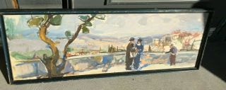Jewish Painting,  Vintage With Two Signature,  It Could Be Israel Scene,  Collecter