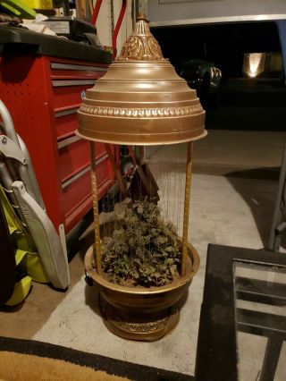 Vintage Creators Lamp Corp Grist Mill Oil Rain Lamp Table Top Lamp