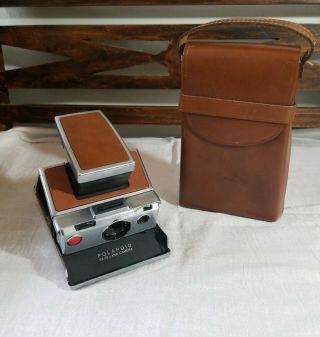 Vintage Polaroid Sx - 70 Land Camera With Leather Case