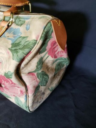 Vintage Ralph Lauren floral canvas tote,  tags 2