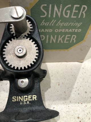 Rare Vintage Mini Singer Hand Operated Pinker Pinking Machine