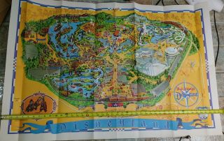 Vintage 1970s Walt Disney Disneyland Park Map,  Large 30 