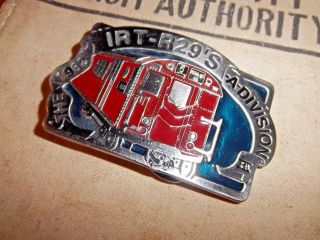 Vintage 1962 Irt Nyc Subway R29 A Division Collectible Belt Buckle Nos Rare Ny