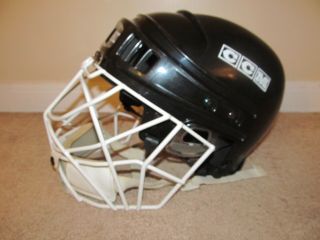 VTG Vintage Black CCM HT2 Hockey Helmet - Adult M - L Cat Eye 4