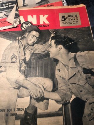 7 Diffeeent WW2 Yank Magazines 1943&44 4