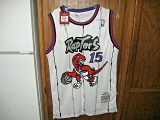 Vince Carter Toronto Raptors Jersey 15 1997 - 98 Throwback Nba Vtg Hwc Sz 48 Nwt