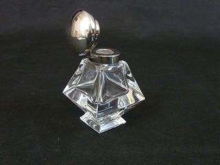Sterling Silver Top Crystal Glass Inkwell Birmingham 2003 5