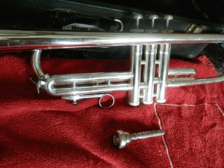 Vintage 1981 Vincent Bach Bundy Selmer Silver Trumpet Case & 7C MP 8