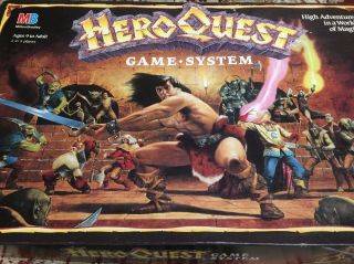 Vintage Hero Quest Board Game Milton Bradley Games Workshop 1989 1990