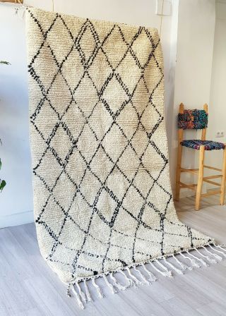 Authentic Beni ourain Rug Handmade Moroccan Rug Vintage Wool Carpet berber rug 3