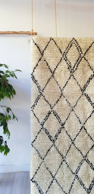 Authentic Beni ourain Rug Handmade Moroccan Rug Vintage Wool Carpet berber rug 4