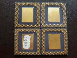 4x Amd - K5 Pr - 100 1996 Vintage Ceramic Cpu For Gold Scrap Recovery