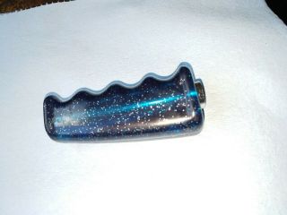 Vintage Blue Metal Flake Shift Knob Rat Hot Rod Peterbilt Kenworth Pistol Grip