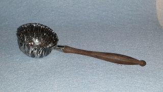 Antique Hallmarked Gorham Sterling Silver Tea Strainer Teak Wood Handle 5