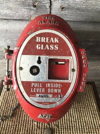 Vintage Adt Fire Alarm Fire Box