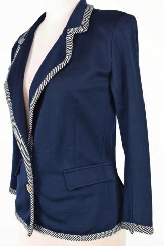 Vintage Yves Saint Laurent Ysl Blazer Jacket Rive Gauche Size 36 US 2 4 Blue 3