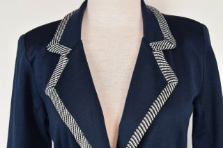 Vintage Yves Saint Laurent Ysl Blazer Jacket Rive Gauche Size 36 US 2 4 Blue 7