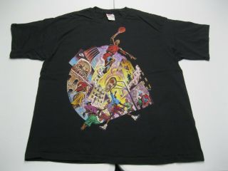 Vintage 90s Usa Made Nike Michael Air Jordan 23 Black Graphic T - Shirt