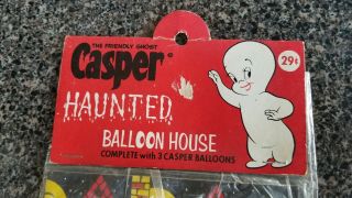 Casper The Friendly Ghost 1960s Haunted House Balloons - Vintage Novelty Scarce 4
