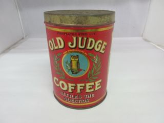Rare Vintage Coffee Old Judge Advertising Tin 824 - T