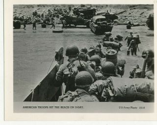 Wwii June 6 1944 Us Army D - Day Normandy Invasion Photo Landings On Beach