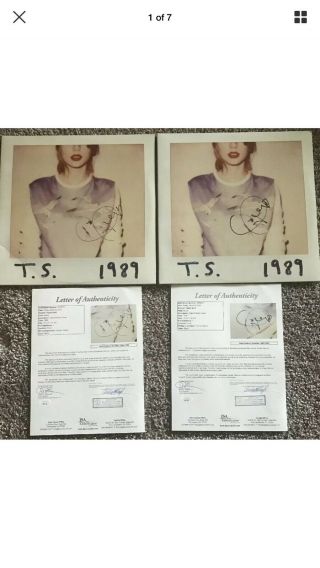 Taylor Swift Signed 1989 Vinyl Sleeve Jsa Loa Auto Rare (records) 2