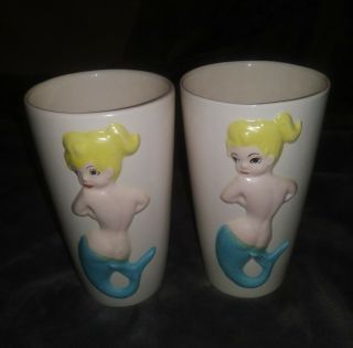 Vintage Rare Ceramic Mermaid Cups   16