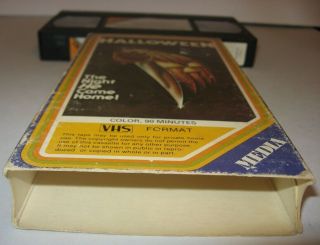 Vintage 1978 Halloween VHS MEDIA 1st Ed.  M131 w/ Rental Numbered Tamper Sticker 6