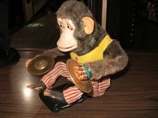 VINTAGE CK JOLLY CHIMP CYMBAL CLAPPING MONKEY / BATTERY OPERATED / JAPAN 2