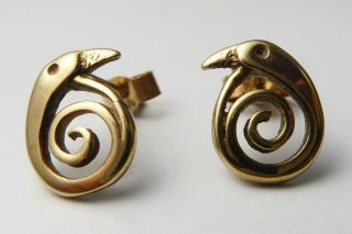 Ola Gorie 9ct Gold Earrings / Kells Bird