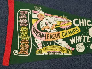 Vintage 1959 Chicago White Sox American League Champions Felt Pennant 2