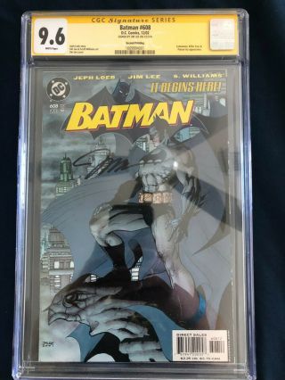 Batman 608 2nd Print Cgc Ss 9.  6 Signed By Jim Lee Rare