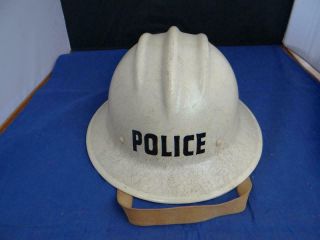Vintage Police Bullard Hard Boiled Hard Hat With Liner Usa Rare