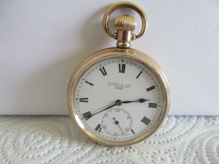 Vintage Swiss Made Pocket Watch Gold Plated And